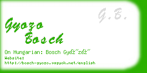 gyozo bosch business card